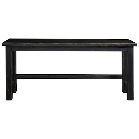 Distressed Finish Counter Height Tasting Table with Trestle Base